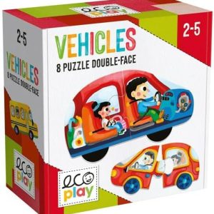 Headu VEHICLES 8 Double Face Puzzle