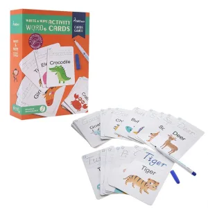 Mideer Write & Wipe Cards: Words – Reusable Learning Cards for Kids