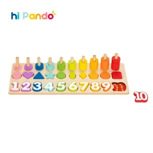 hi Pando Wooden Counting Stacker – 75pcs